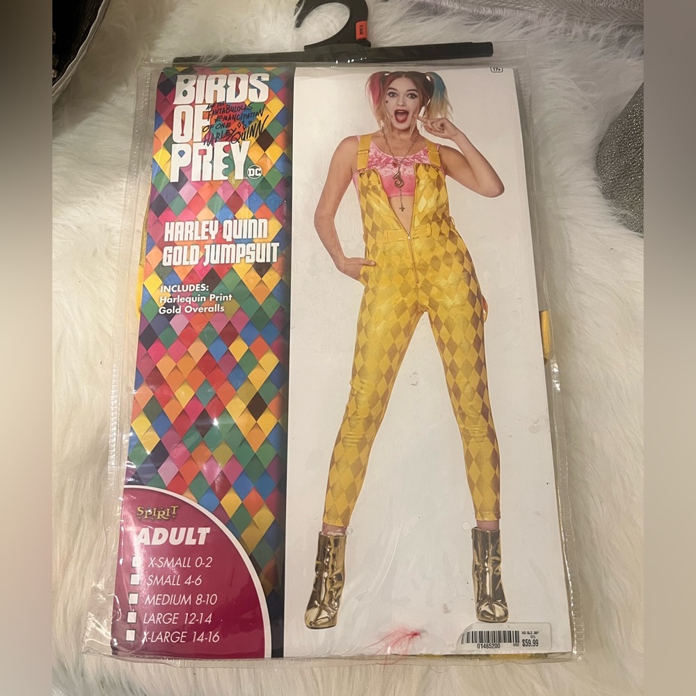 Harley Quinn's gold jumpsuit overalls (Halloween)